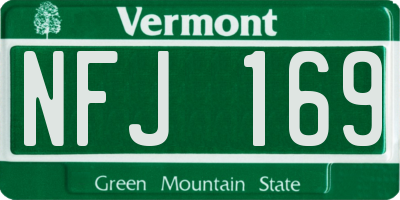 VT license plate NFJ169