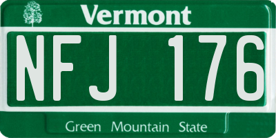 VT license plate NFJ176