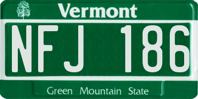 VT license plate NFJ186