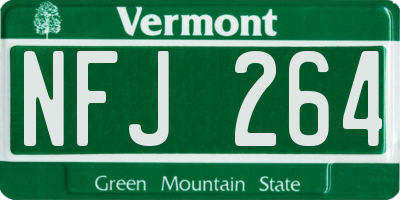 VT license plate NFJ264