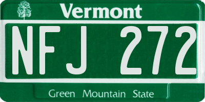 VT license plate NFJ272