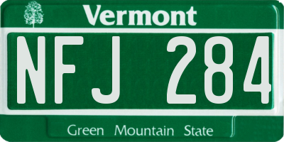 VT license plate NFJ284