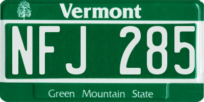 VT license plate NFJ285