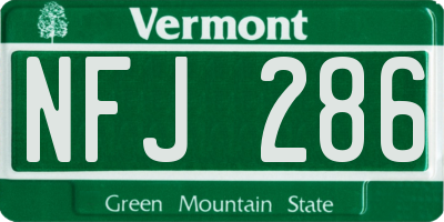 VT license plate NFJ286
