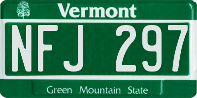 VT license plate NFJ297