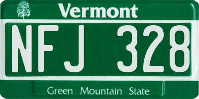 VT license plate NFJ328