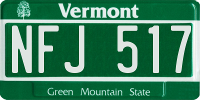 VT license plate NFJ517