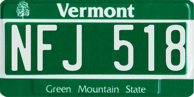 VT license plate NFJ518