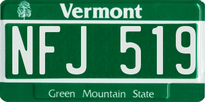 VT license plate NFJ519
