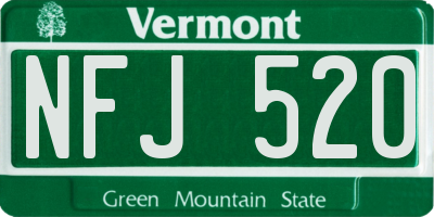 VT license plate NFJ520