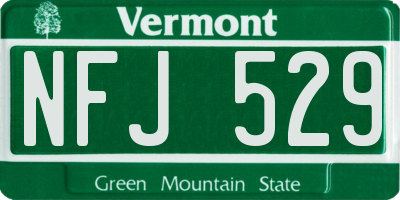 VT license plate NFJ529