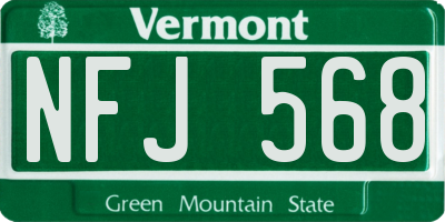 VT license plate NFJ568