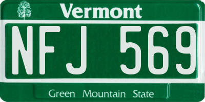 VT license plate NFJ569