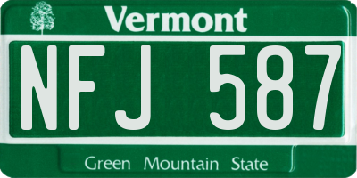 VT license plate NFJ587