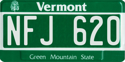 VT license plate NFJ620