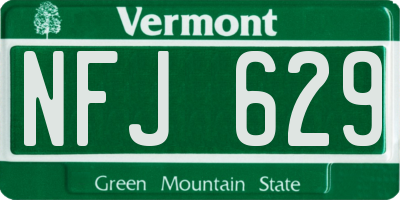 VT license plate NFJ629
