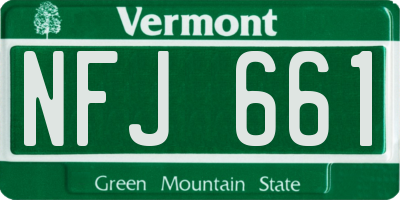 VT license plate NFJ661