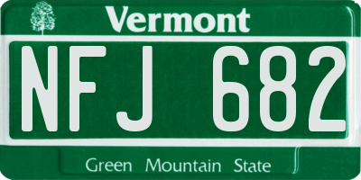 VT license plate NFJ682