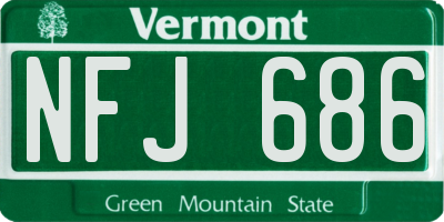VT license plate NFJ686
