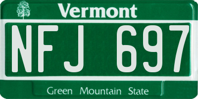 VT license plate NFJ697