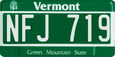 VT license plate NFJ719