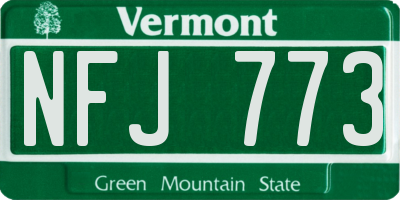 VT license plate NFJ773
