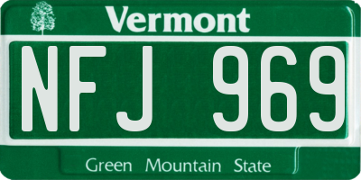 VT license plate NFJ969