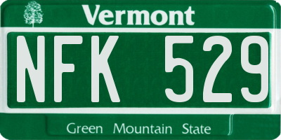 VT license plate NFK529
