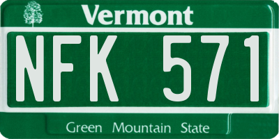 VT license plate NFK571