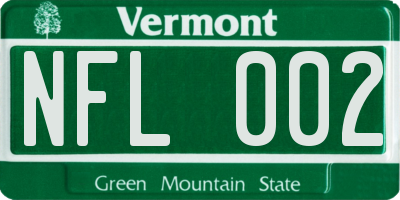 VT license plate NFL002
