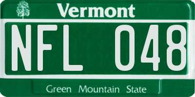 VT license plate NFL048