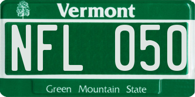 VT license plate NFL050