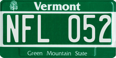 VT license plate NFL052