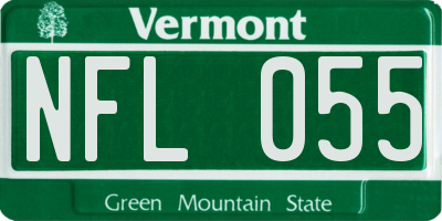 VT license plate NFL055