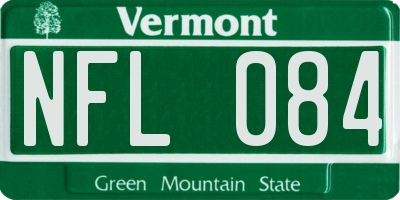 VT license plate NFL084