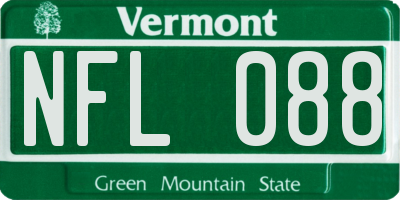 VT license plate NFL088