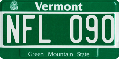 VT license plate NFL090