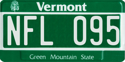 VT license plate NFL095
