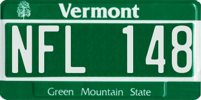 VT license plate NFL148