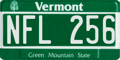 VT license plate NFL256