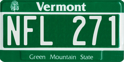 VT license plate NFL271