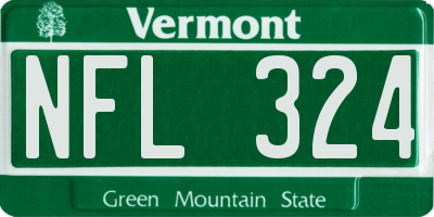 VT license plate NFL324