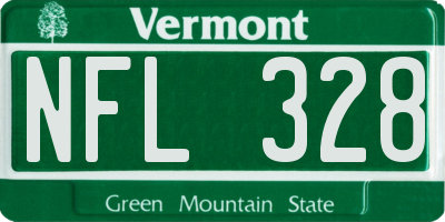 VT license plate NFL328