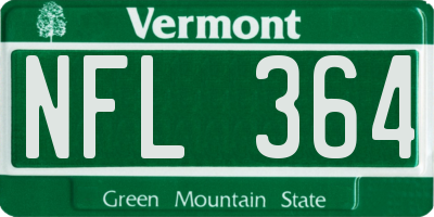 VT license plate NFL364