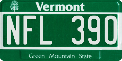 VT license plate NFL390