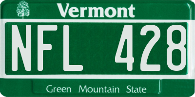 VT license plate NFL428