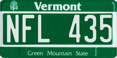 VT license plate NFL435