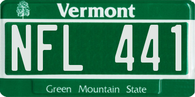 VT license plate NFL441