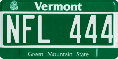 VT license plate NFL444