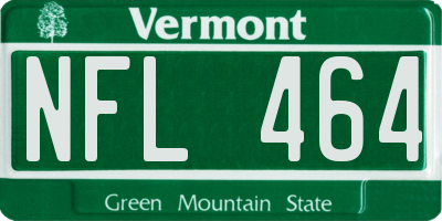 VT license plate NFL464